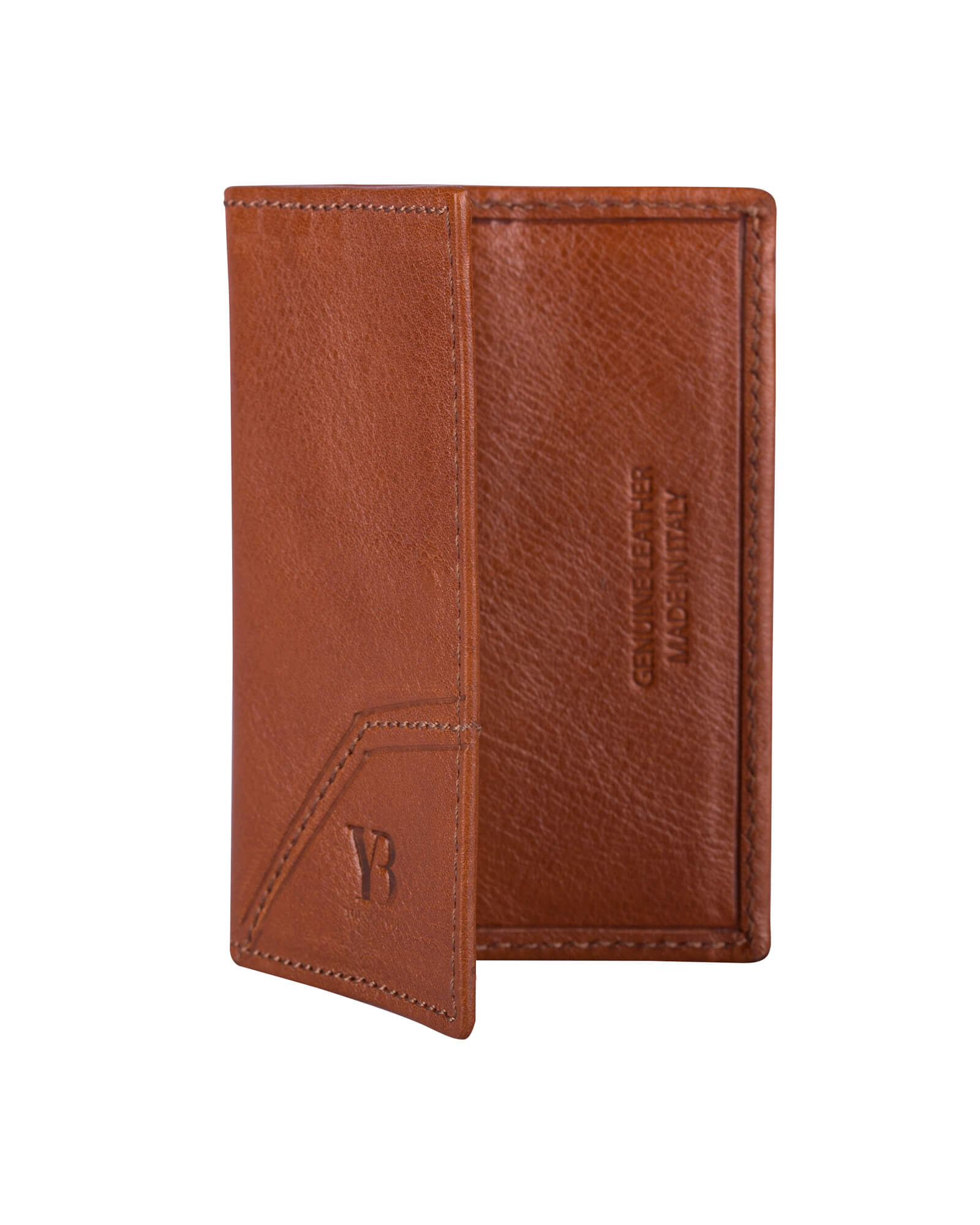 Brown - Italian Made Leather Thin Wallet